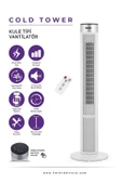 İnova Cold Tower Kule Tipi Büyük Boy 65 Watt Kumandalı Serinletici Vantilatör thumbnail 2