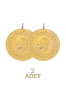 2 Adet Eski Tarihli Yarım Altın - 2