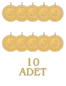 10 Adet Eski Tarihli Tam Altın - 2