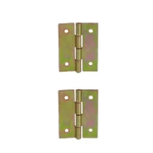 Yaprak Menteşe 2 Adet Prinç Sarı No:2 Mobilya Pencere Kapı Duşakabin Dolap Menteşesi İki Kanatlı thumbnail 4