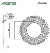 ARKA DİŞLİ KTM SX 65cc DİŞLİ SAYISI : -2 2004-2020 thumbnail 2