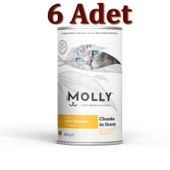 Molly Sos İçinde Parça Tavuklu Yetişkin Kedi Konservesi 400gr(6 ADET) - 2