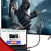 HDMI Kablosu HDTV Bilgisayar Uydu Görüntü Ses Full HD Sargılı Görüntü Aktarma Kablosu thumbnail 5