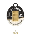 5 GRAM 24 AYAR İAR GRAMALTIN ( 1gr x 5 Adet ) - 2