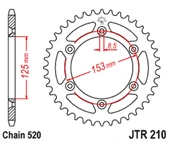 ARKA DİŞLİ SELF CLEANING HONDA XR 650 R 650cc DİŞLİ SAYISI : +2 2000-2006 thumbnail 1