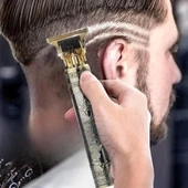 Vintage Görünümlü Güçlü 4 Farklı Başlıklı USB ŞarjlI Manuel Tıraş Makinası thumbnail 4