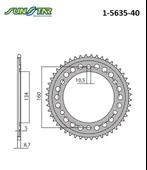 ARKA DİŞLİ HONDA CBR 929RR 929cc DİŞLİ SAYISI : -2 2000-2001 thumbnail 2