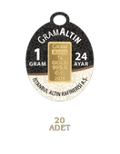 20 GRAM 24 AYAR İAR GRAMALTIN ( 1gr x 20 Adet ) - 2