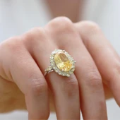 Sky Red Collection Sitrin Creatif Gümüş Yüzük thumbnail 1