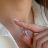 Çiçek Sedefli Gümüş Kolye thumbnail 3