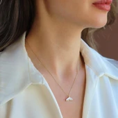 Kuyruklu Sedef Gold Gümüş Kolye thumbnail 1