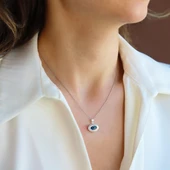 Mekik Camgöz Gümüş Kolye thumbnail 1