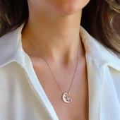 Ay Yıldız Gümüş Kolye thumbnail 1