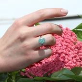 Sky Red Collection Turmalin Creatif Gümüş Yüzük thumbnail 1