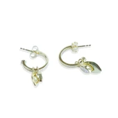 Mekik Taşlı Gold Gümüş Küpe thumbnail 4