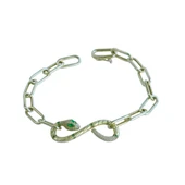 Yılan Sonsuzluk Modeli Gold Kaplama Zirkon Taşlı Set thumbnail 7