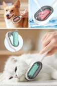 Su Hazneli Kedi ve Köpek Tüyü Toplamama Fırçası Su Hazneli Pet Tarağı thumbnail 7