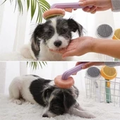 Plastik Yeşil Evcil Hayvan Bakım  Pet Fırçası Çok Amaçlı Pet Fırçası Yeşil thumbnail 2