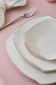 Square Bone Eterno 53 Parça 12 Kişilik Yemek Takımı Platin - 2