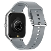 Fit7 Akıllı Saat Alüminyum Kasa Spor Silikon Kordon Gümüş - 5