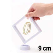 9x9 cm Standlı 3D Takı Ziynet Hatıra Koleksiyon Saklama Kutusu Şeffaf Film Çerçevesi thumbnail 5