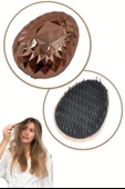 Rose Gold Saç Düzleştirici Tarak Geniş AralıklıHer Saç Tipine Uygun Fırçalı Saç Düzleştiric thumbnail 8