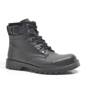 Rakerplus Hakiki Deri Siyah Fermuarlı Bağcıklı Kürklü Bot thumbnail 1