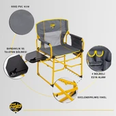 FUNKY CHAIRS Extra Katlanabilir XL Kamp Sandalyesi Sarı - 4