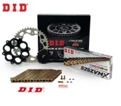 ZİNCİR DİŞLİ SETİ DUCATI DIAVEL S 1260cc ZİNCİR: DID-525ZVM-X Gold-112 ÖN-ARKA DİŞLİ: JT 15T-43T 2018-2020 thumbnail 2