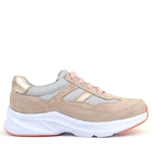 Rakerplus Hakiki Deri Anatomik Pudra Bağcıklı Hafif Çocuk Spor Ayakkabı thumbnail 3