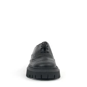 Rakerplus Siyah Kırışık Rugan Hakiki Deri Bağcıklı Oxford Günlük Ayakkabı - 3