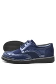 Rakerplus Hidra Lacivert Rugan Bağcıklı Erkek Çocuk Klasik Ayakkabı thumbnail 4