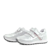 Rakerplus Hakiki Deri Gümüş Cırtlı Kız Çocuk Spor Ayakkabı thumbnail 4