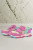 Rakerplus Hakiki Deri Fuşya Pembe Çocuk Sneakers Spor Ayakkabı thumbnail 1