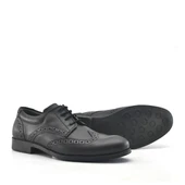 Rakerplus Titan Hakiki Deri Siyah Klasik Erkek Çocuk Ayakkabısı thumbnail 4