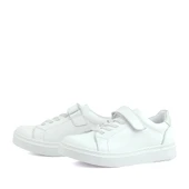 Rakerplus Hakiki Deri Beyaz Cırtlı Bağcıklı Kız Çocuk Sneakers thumbnail 4