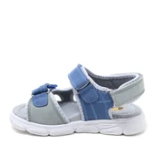 Rakerplus Wisps Hakiki Deri Gri Mavi Çocuk Sandalet - 3