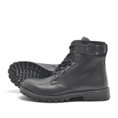 Rakerplus Hakiki Deri Siyah Fermuarlı Bağcıklı Kürklü Bot thumbnail 4