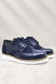 Rakerplus Hidra Lacivert Rugan Beyaz Yüksek Tabanlı Erkek Çocuk Klasik Ayakkabı thumbnail 1