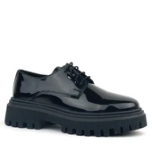 Rakerplus Siyah Rugan Bağcıklı Oxford Günlük Ayakkabı thumbnail 1