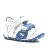 Nino Hakiki Deri Mavi Cırtlı Yazlık İlk Adım Ayakkabı thumbnail 1