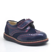 Rakerplus Lacivert Rugan Cırtlı Klasik Erkek Bebek Ayakkabı thumbnail 1