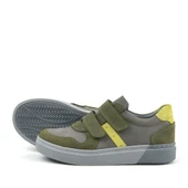 Rakerplus Hakiki Deri Haki Gri Cırtlı Erkek Çocuk Sneaker thumbnail 5