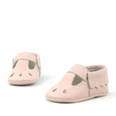 Bubbles Hakiki Deri Pudra Lastikli Bebek Patik thumbnail 5