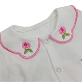 Rococo Desenli Kız Bebek Hastane Çıkışı 3 lü Set - 3