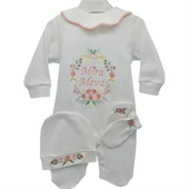 İsimli Hastane Çıkışı 3 Lü Set Rococo Laruel Desenli Pudra thumbnail 2