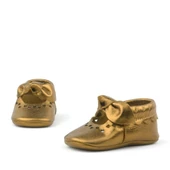 Coco Hakiki Deri Bakır Fiyonklu Lastikli Bebek Patik thumbnail 5