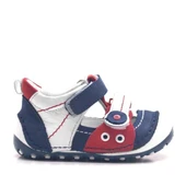 Nino Hakiki Deri Lacivert Cırtlı Yazlık İlk Adım Ayakkabı - 2