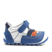 Nino Hakiki Deri Mavi Cırtlı Erkek Bebek İlk Adım Ayakkabı - 2
