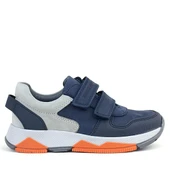 Rakerplus Hakiki Deri Lacivert Gri Çocuk Sneakers Spor Ayakkabı - 2